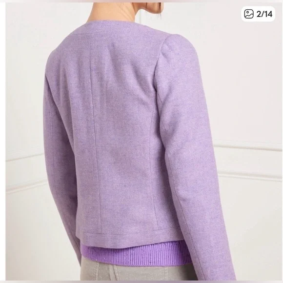 Talbots Lavender Blazer with Button Details size 14W NEW WITHOUT TAG - Picture 3 of 8